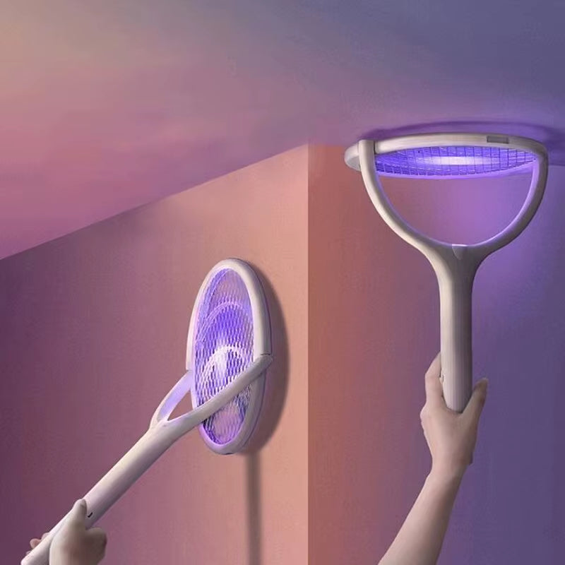 Raquette À Charge Rapide 5 En 1, Tue Les Insectes Volants, Lampe Isolée De Sécurité Alimentée Par Batterie, Tapette À Moustiques Électrique Réglable ABS
