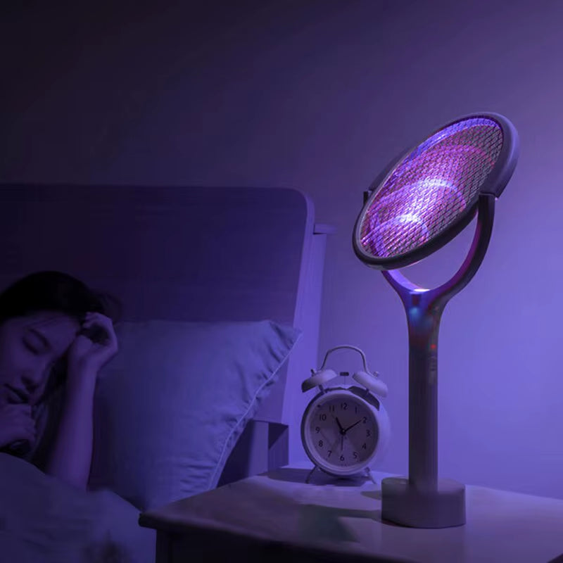 Raquette À Charge Rapide 5 En 1, Tue Les Insectes Volants, Lampe Isolée De Sécurité Alimentée Par Batterie, Tapette À Moustiques Électrique Réglable ABS