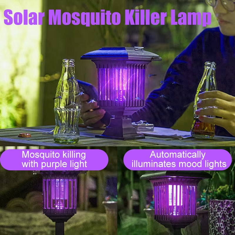 Lampe Solaire Anti-Moustique Électrique, Piège À Insectes, Répulsif, Lumière LED Zared, Pour Jardin Extérieur