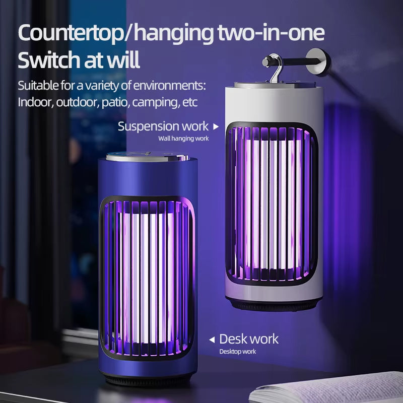 Lampe Électrique Anti-Moustique USB Charge Ménage Intérieur Muet Portable Lampe Anti-Moustique Mur Bureau Tenture Murale Double Usage